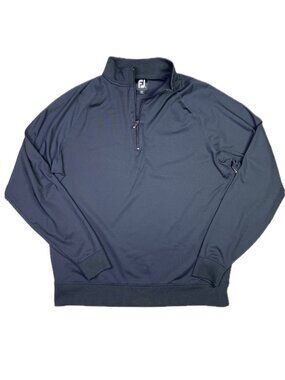 FootJoy Size L Black 1/4 Zip Pullover Golf Nylon